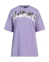 Disclaimer Woman T-shirt Lilac Size M Cotton In Purple