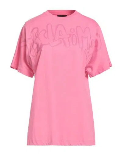 Disclaimer Woman T-shirt Pink Size M Cotton