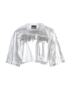 Disclaimer Woman T-shirt Silver Size L Cotton In Silver