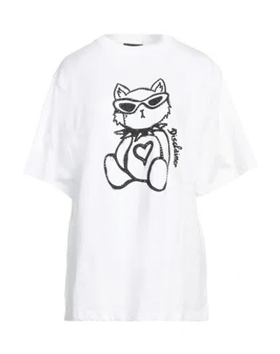 Disclaimer Woman T-shirt White Size L Cotton