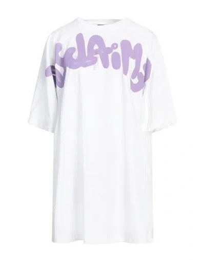 Disclaimer Woman T-shirt White Size L Cotton In White