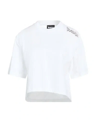 Disclaimer Woman T-shirt White Size L Cotton