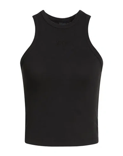 Disclaimer Woman Tank Top Black Size L Cotton, Elastane