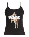 Disclaimer Woman Tank Top Black Size L Cotton, Elastane