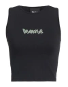 Disclaimer Woman Tank Top Black Size Xs Polyamide, Elastane In Animal Print