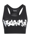 Disclaimer Woman Top Black Size S Cotton, Elastane