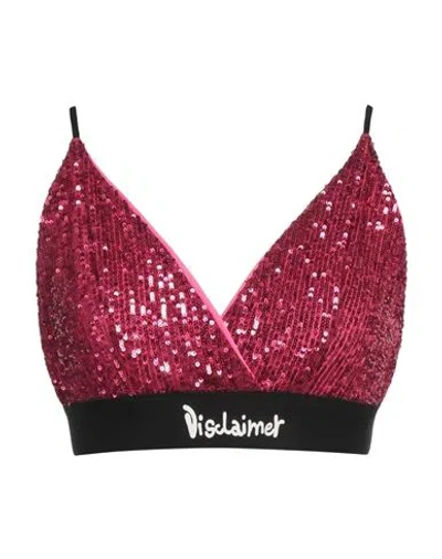 Disclaimer Woman Top Fuchsia Size M Polyester, Elastane In Multi