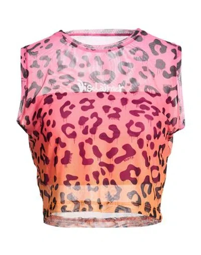 Disclaimer Woman Top Fuchsia Size M Polyester, Elastane In Pink