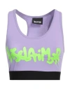 Disclaimer Woman Top Lilac Size S Cotton, Elastane In Multi