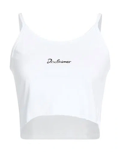 Disclaimer Woman Top White Size L Cotton