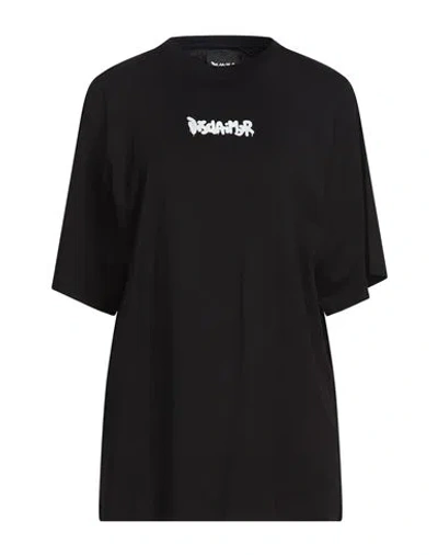 Disclaimer Woman T-shirt Black Size M Cotton