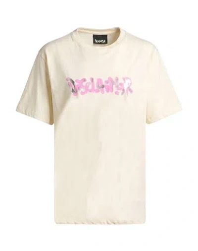 Disclaimer Woman T-shirt Cream Size L Cotton In Multi