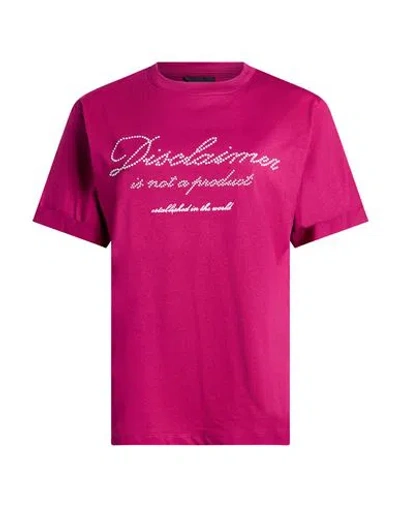 Disclaimer Woman T-shirt Fuchsia Size S Cotton In Pink