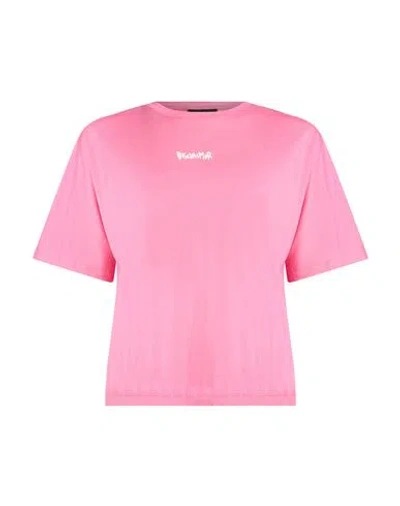 Disclaimer Woman T-shirt Pink Size L Cotton