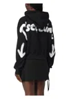 Disclaimer Women's Sweatshirt  Cropped In Black