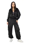 Disclaimer Women's Sweatshirt  In Full Zip In Black