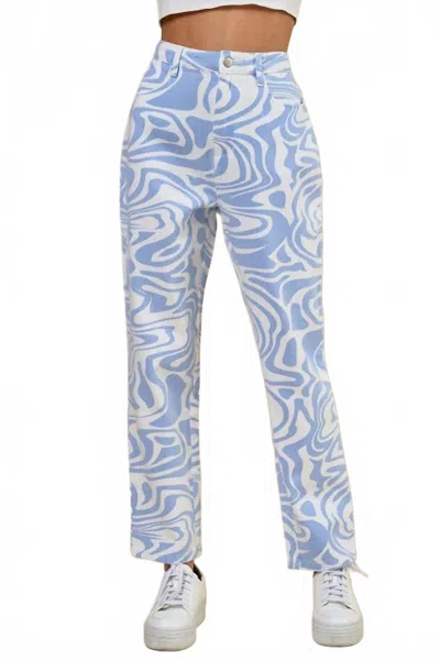 Disco Avenue Nothing But Skies Pants In Light Blue