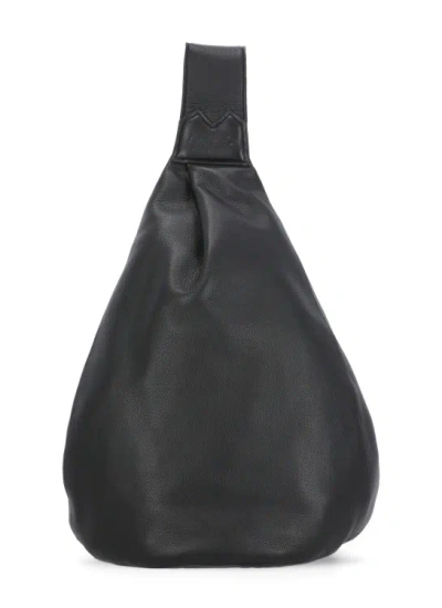 Discord X Yohji Yamamoto Leather Shoulder Bag In Black