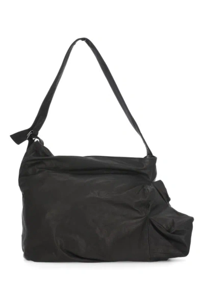Discord X Yohji Yamamoto Leather Shoulder Bag In Black