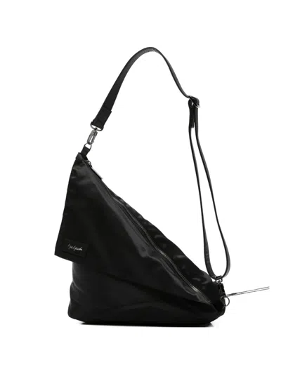 Discord Yohji Yamamoto Asymmetric Logo-patch Shoulder Bag In White