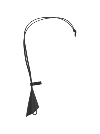 Discord Yohji Yamamoto Conical Leather Keychain In Black