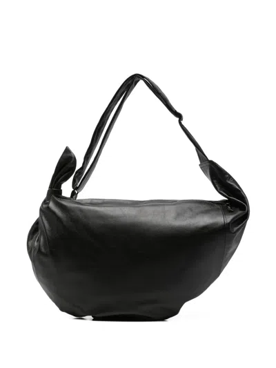 Discord Yohji Yamamoto Knot-detail Leather Shoulder Bag In Black