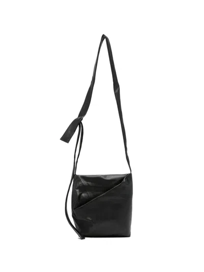Discord Yohji Yamamoto Leather Cross Body Bag In Black