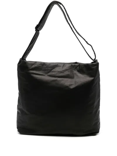 Discord Yohji Yamamoto Leather Shoulder Bag In Black