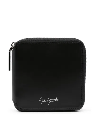 Discord Yohji Yamamoto Logo-print Leather Wallet In Black