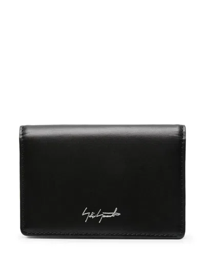 Discord Yohji Yamamoto Logo-print Leather Wallet In Black