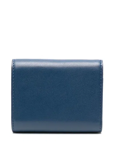 Discord Yohji Yamamoto Logo-stamp Leather Wallet In Blue
