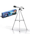 Discovery Mindblown Telescope With Tripod, 50x And 100x Lenses In Silver