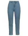 Dismero Woman Jeans Blue Size 27 Cotton, Polyester, Elastane In Blue