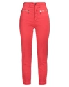 Dismero Woman Pants Red Size 31 Cotton, Elastane In Red