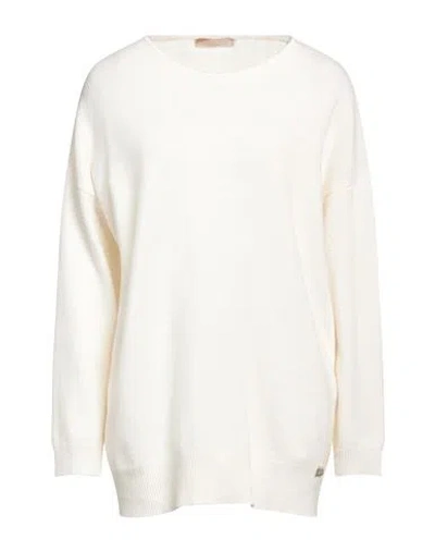 Dismero Woman Sweater Ivory Size L Merino Wool, Viscose, Polyamide, Cashmere In Gold