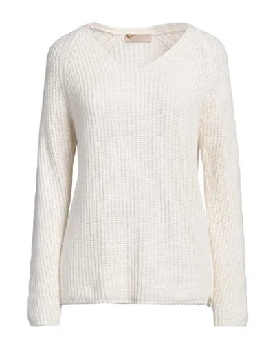 Dismero Woman Sweater Ivory Size S Merino Wool, Viscose, Polychloroprene, Cashmere In White