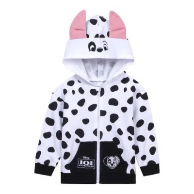 Disney Kids'  101 Dalmatians Patch Cosplay Fleece Zip-up Hoodie In White