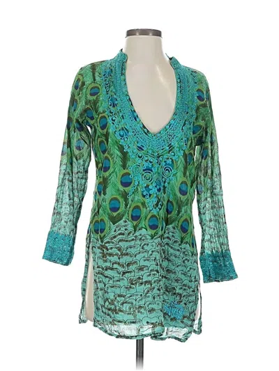 Pre-owned Disney 3/4 Sleeve Blouse In Blue