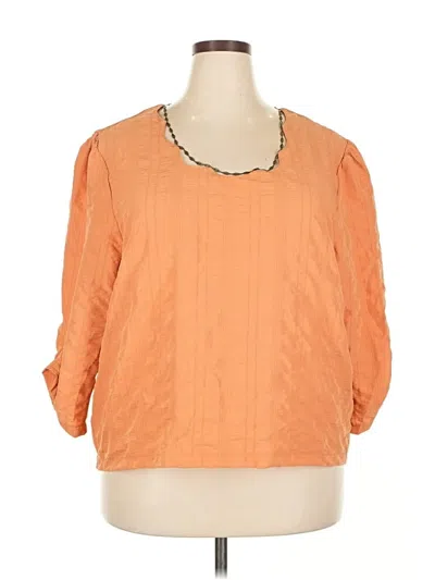 Pre-owned Disney 3/4 Sleeve Blouse In Orange