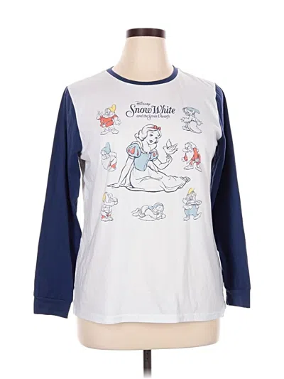 Pre-owned Disney 3/4 Sleeve T-shirt In Blue