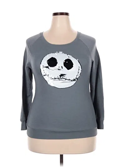 Pre-owned Disney 3/4 Sleeve T-shirt In Gray