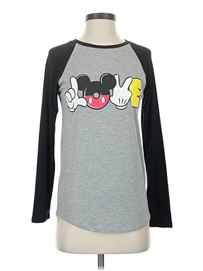 Pre-owned Disney 3/4 Sleeve T-shirt In Gray