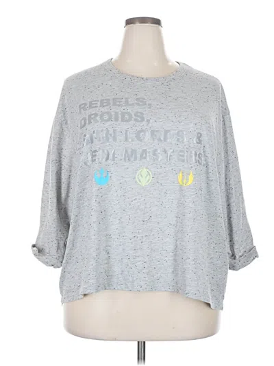 Pre-owned Disney 3/4 Sleeve T-shirt In Gray