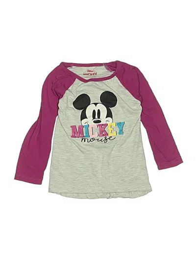 Pre-owned Disney Kids' 3/4 Sleeve T-shirt In Pink