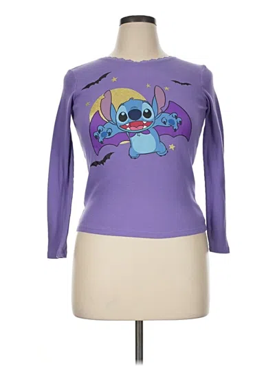 Pre-owned Disney 3/4 Sleeve T-shirt In Purple