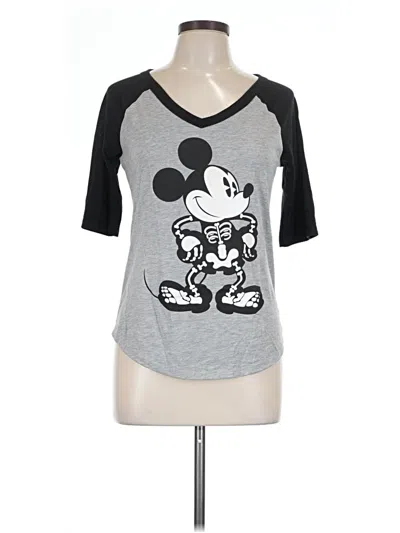 Pre-owned Disney 3/4 Sleeve T-shirt In Silver