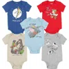 Disney 5-pack One Piece Bodysuits In Multi