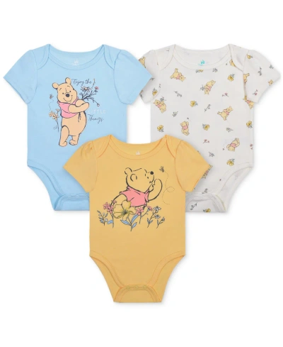 Disney Baby 3 Pack Winnie The Pooh Bodysuits In Assorted