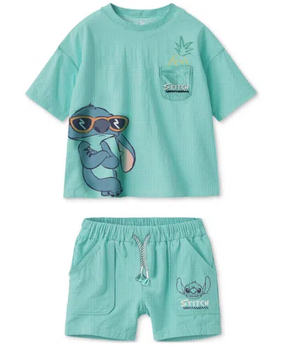 Disney Baby Boys 2-pc. Stitch T-shirt & Shorts Set