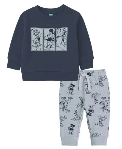 Disney Baby Boys 2-piece Mickey And Friends Sweatshirt And Jogger Set In Gray